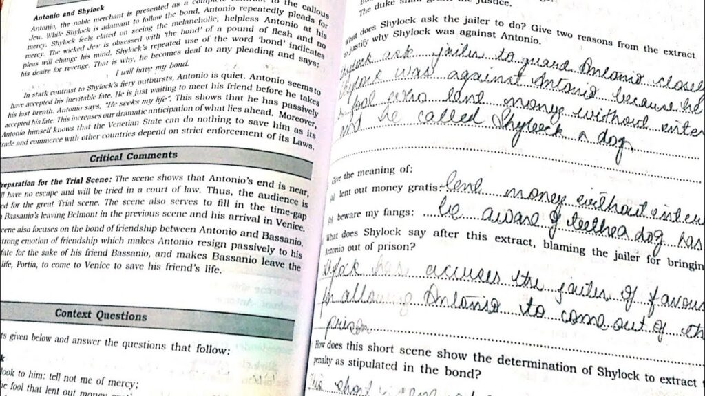Merchant of Venice Workbook Answers