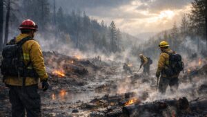 did the rain help the bear gulch fire
